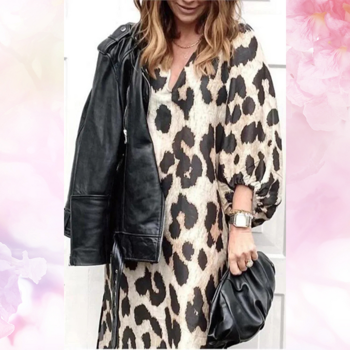 Rosé™ | Luxe Leopard Print Midi Dress