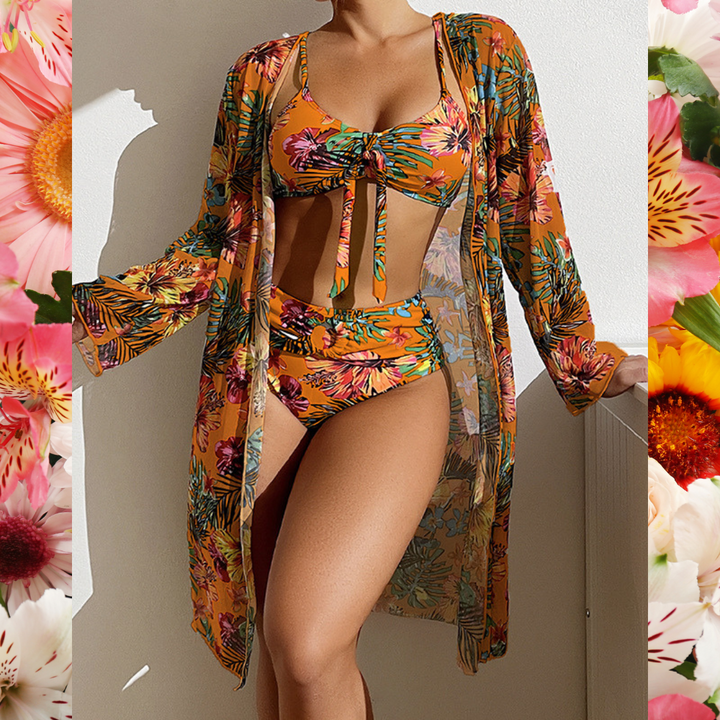 Lydia Luxury Bikini Set with Pareo