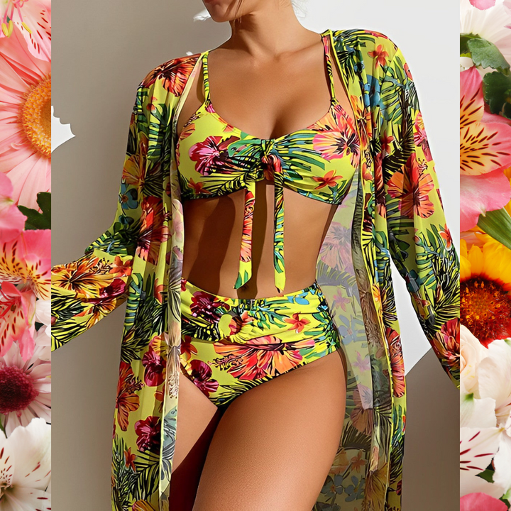 Lydia Luxury Bikini Set with Pareo