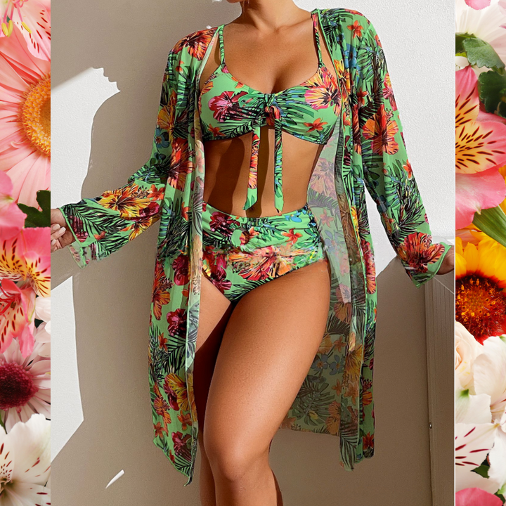 Lydia Luxury Bikini Set with Pareo
