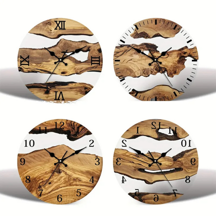 Rustic Wood Grain Wall Clock