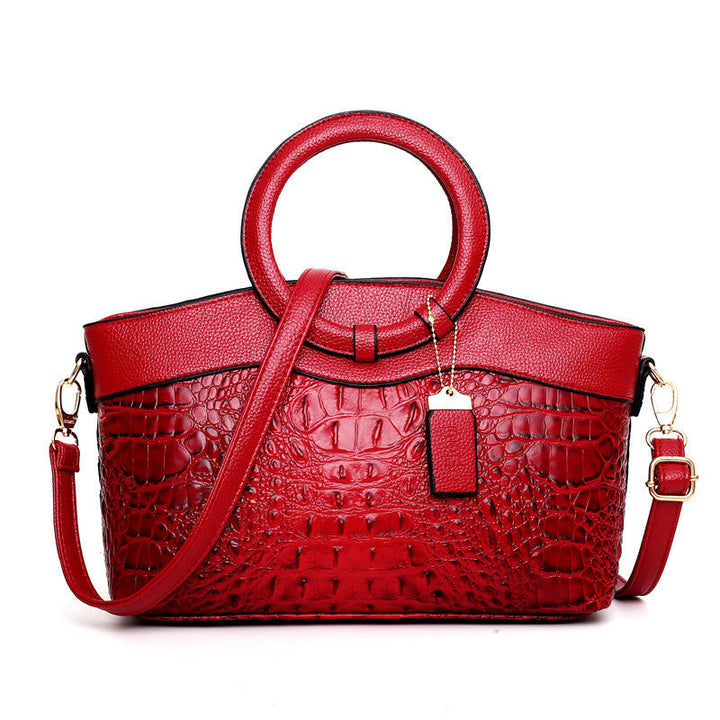 Vintage Luxury Crocodile Leather Handbag