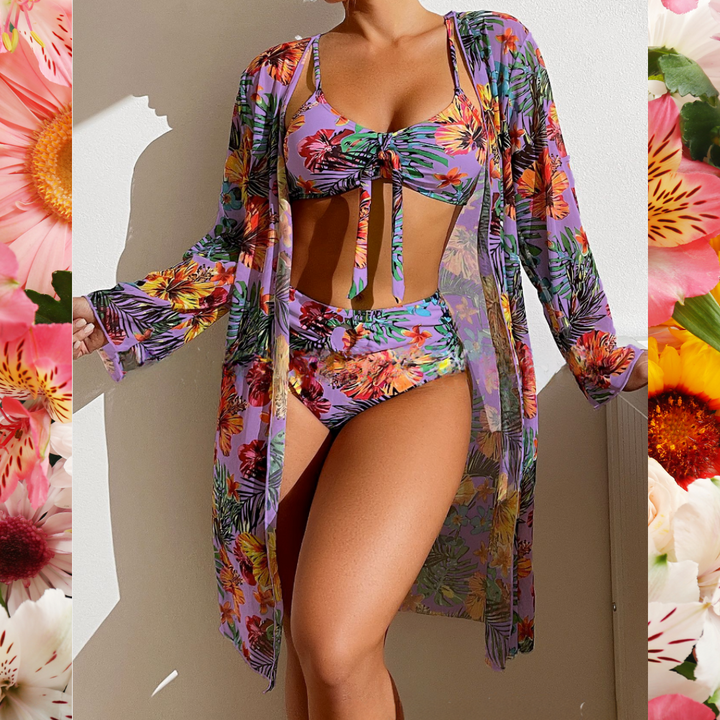 Lydia Luxury Bikini Set with Pareo