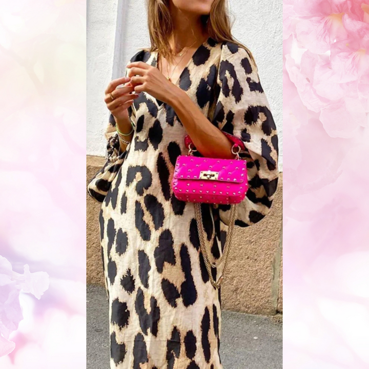 Rosé™ | Luxe Leopard Print Midi Dress