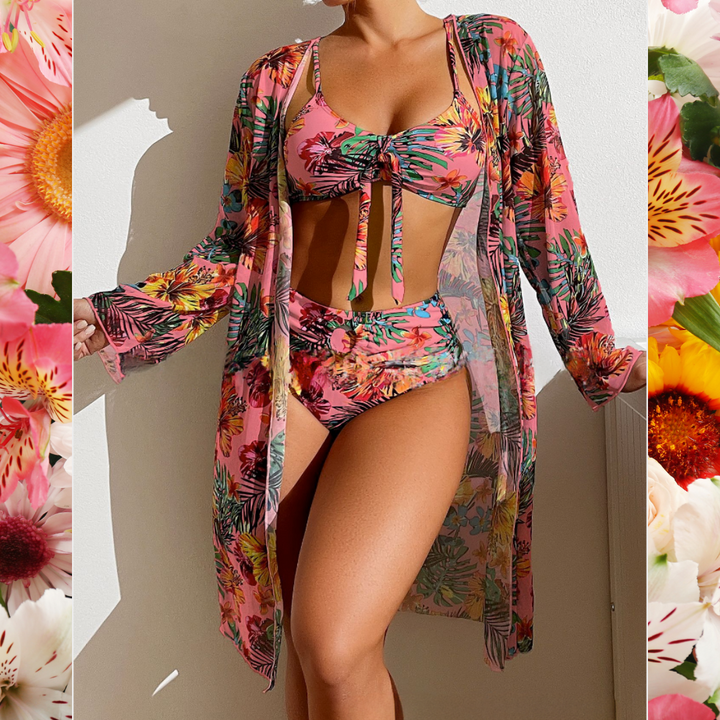 Lydia Luxury Bikini Set with Pareo