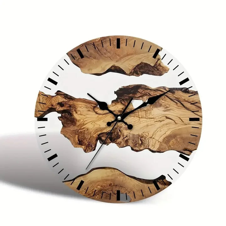 Rustic Wood Grain Wall Clock
