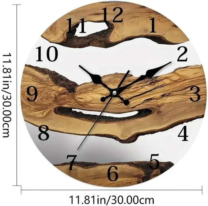 Rustic Wood Grain Wall Clock