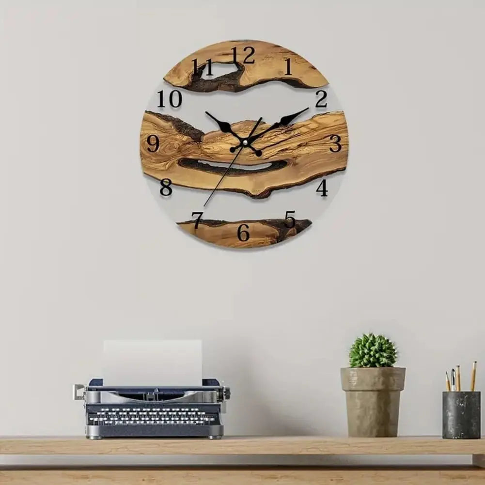 Rustic Wood Grain Wall Clock