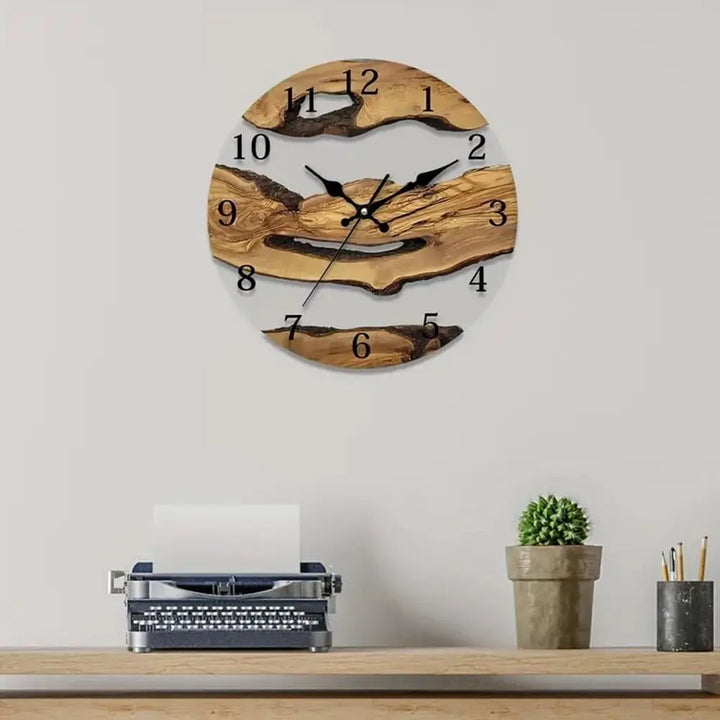 Rustic Wood Grain Wall Clock