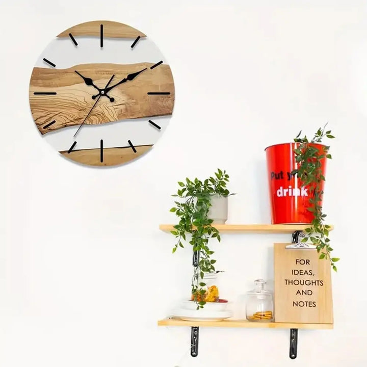 Rustic Wood Grain Wall Clock