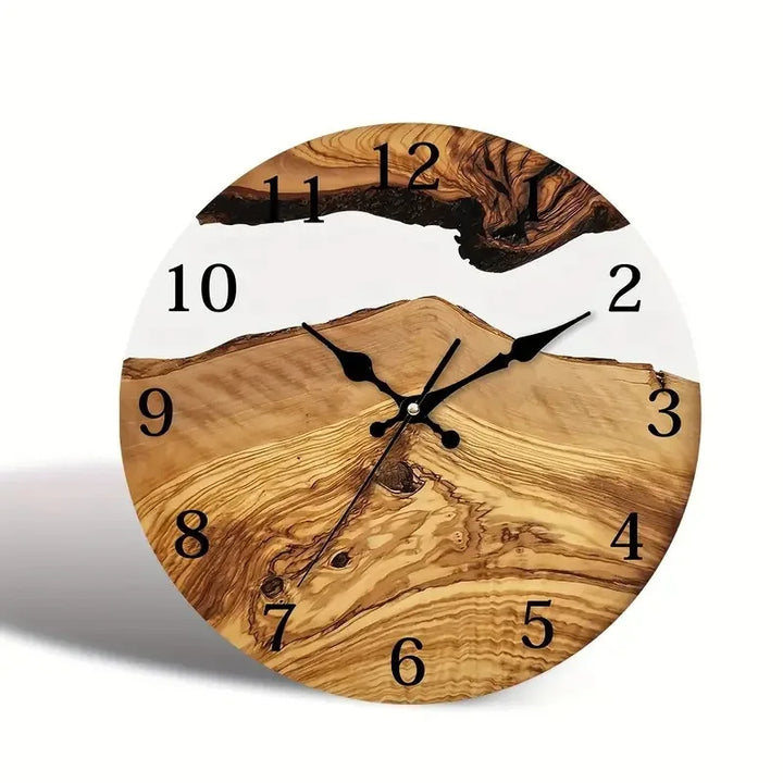 Rustic Wood Grain Wall Clock