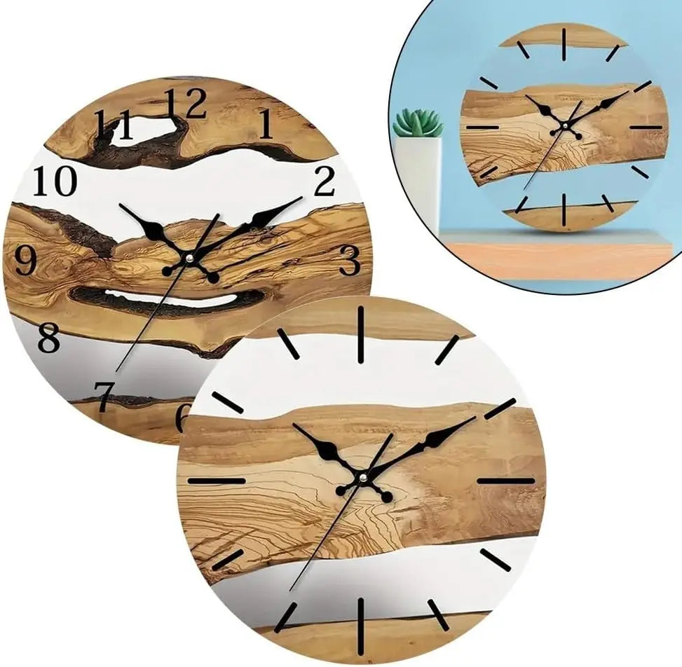 Rustic Wood Grain Wall Clock