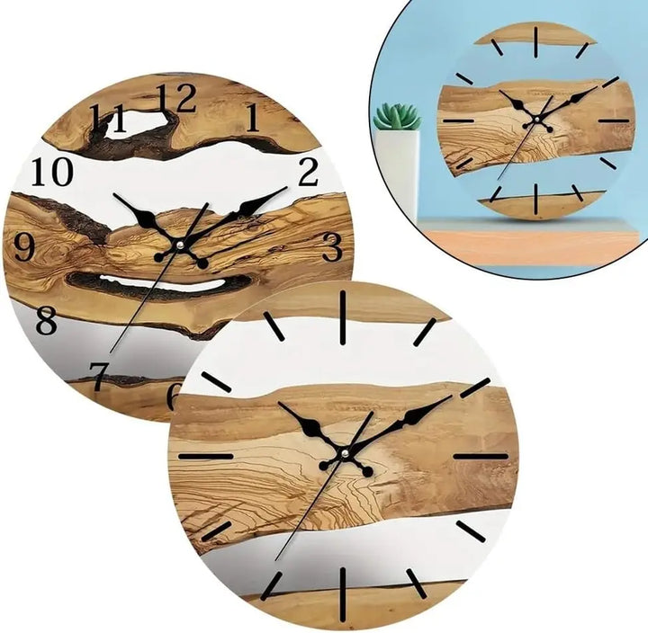 Rustic Wood Grain Wall Clock