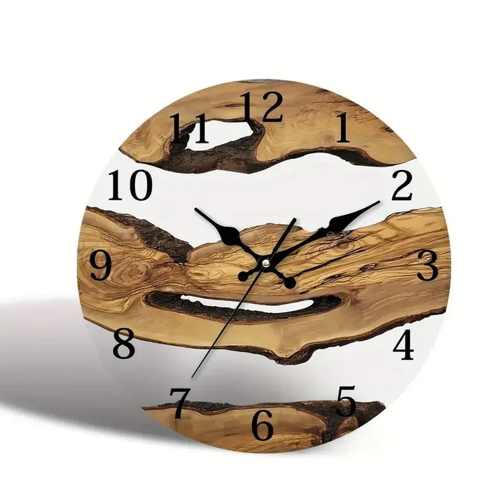 Rustic Wood Grain Wall Clock