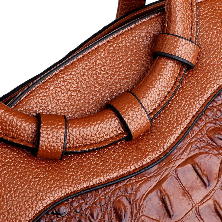 Vintage Luxury Crocodile Leather Handbag