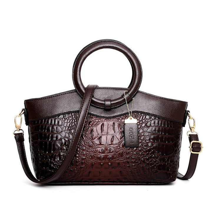 Vintage Luxury Crocodile Leather Handbag